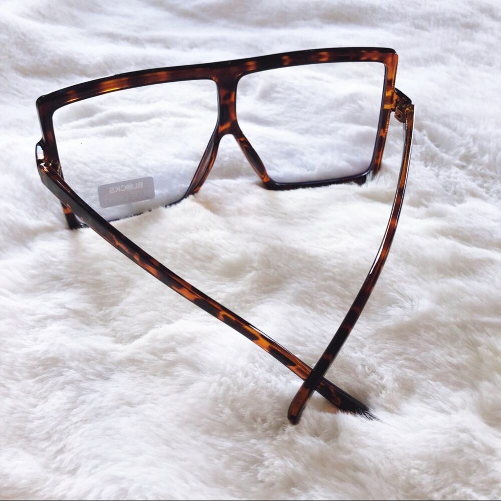 Lana Brown Rectangle Computer Light Glasses - Picture 11 of 12